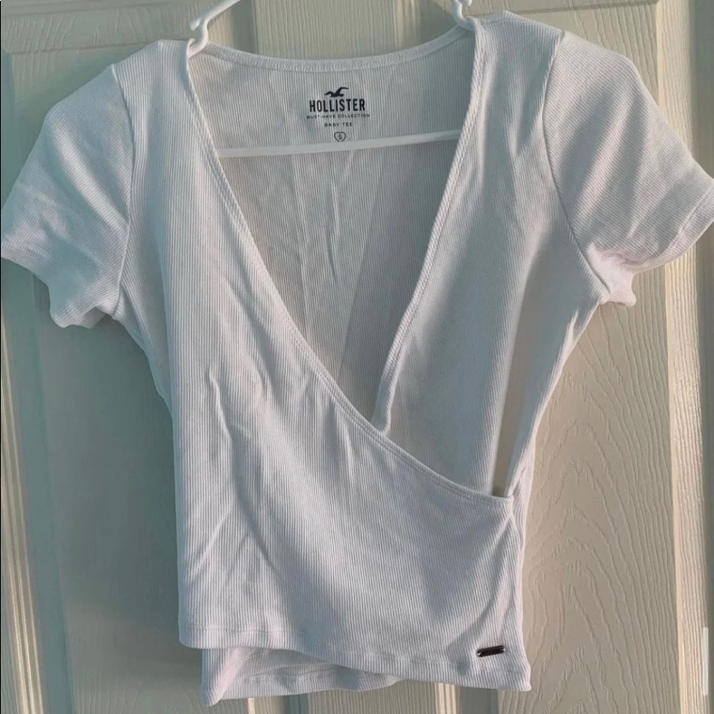 wrap crop tee